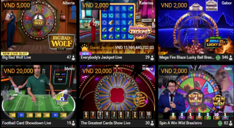 giao diện game live casino tại S666